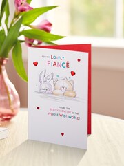 Hallmark White Fiancé Forever Friends Bear Valentine's Card - Image 1 of 4