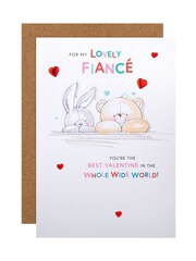 Hallmark White Fiancé Forever Friends Bear Valentine's Card - Image 2 of 4
