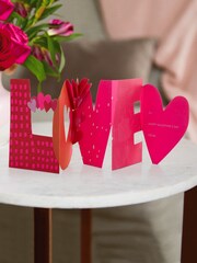 Hallmark Red Pop Up 'Love' Banner Valentines Card - Image 1 of 5