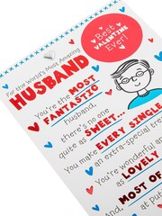 Hallmark Red Husband Funny Cartoon Valentines Card - Image 3 of 4