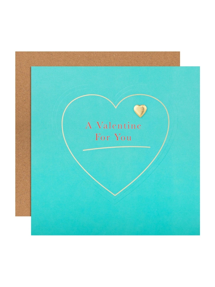 Hallmark Green Embossed Heart Valentines Card - Image 2 of 4
