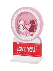 Hallmark Red 3D Pop-Up Musical Snow Globe Valentines Card - Image 3 of 6