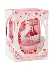 Hallmark Pink 3D Pop-Up Magical Unicorn Valentines Card - Image 2 of 5