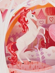 Hallmark Pink 3D Pop-Up Magical Unicorn Valentines Card - Image 4 of 5