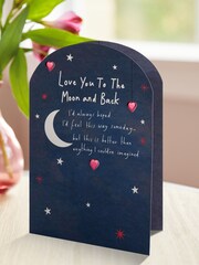 Hallmark Blue One I Love Moon and Back Valentines Card - Image 1 of 5