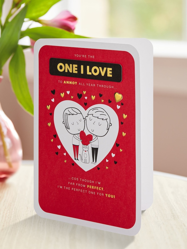Hallmark Red One I Love Cute Heart Valentines Card - Image 1 of 5