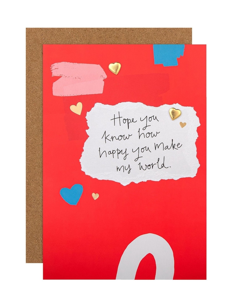 Hallmark Red Personalisable Valentines Card with Stickers - Image 2 of 5