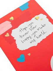 Hallmark Red Personalisable Valentines Card with Stickers - Image 3 of 5