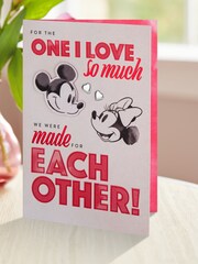 Hallmark Red One I Love Mickey Mouse Valentines Card - Image 1 of 5