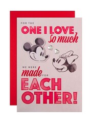 Hallmark Red One I Love Mickey Mouse Valentines Card - Image 2 of 5
