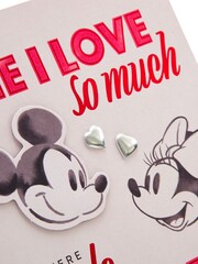 Hallmark Red One I Love Mickey Mouse Valentines Card - Image 4 of 5