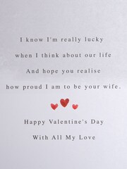 Hallmark Grey Husband Heartfelt Verse Valentines Card - Image 6 of 6