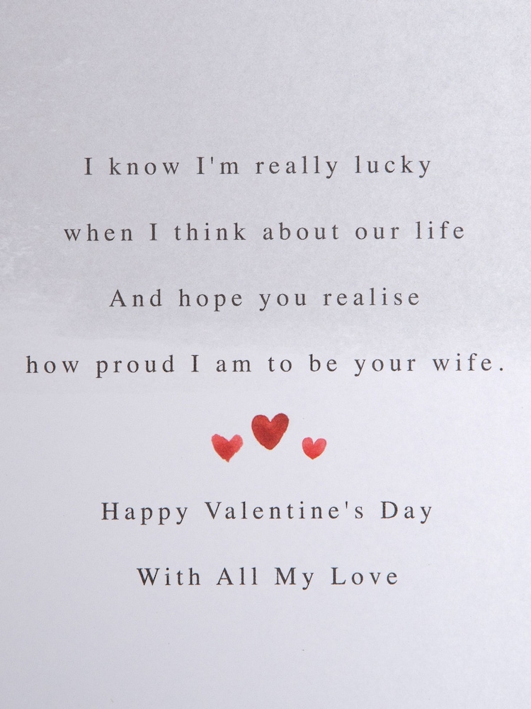 Hallmark Grey Husband Heartfelt Verse Valentines Card - Image 6 of 6