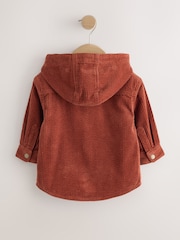 Rust Red Hooded Corduroy Overshirt & T-Shirt Set 2 Piece (3mths-7yrs) - Image 2 of 8