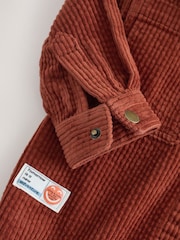 Rust Red Hooded Corduroy Overshirt & T-Shirt Set 2 Piece (3mths-7yrs) - Image 5 of 8