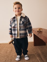 Blue Borg Lined Check Shacket (3mths-7yrs) - Image 2 of 10