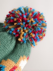 Verde tractor - Gorro con pompón (3 meses-10 años) - Imagen 3 de 3