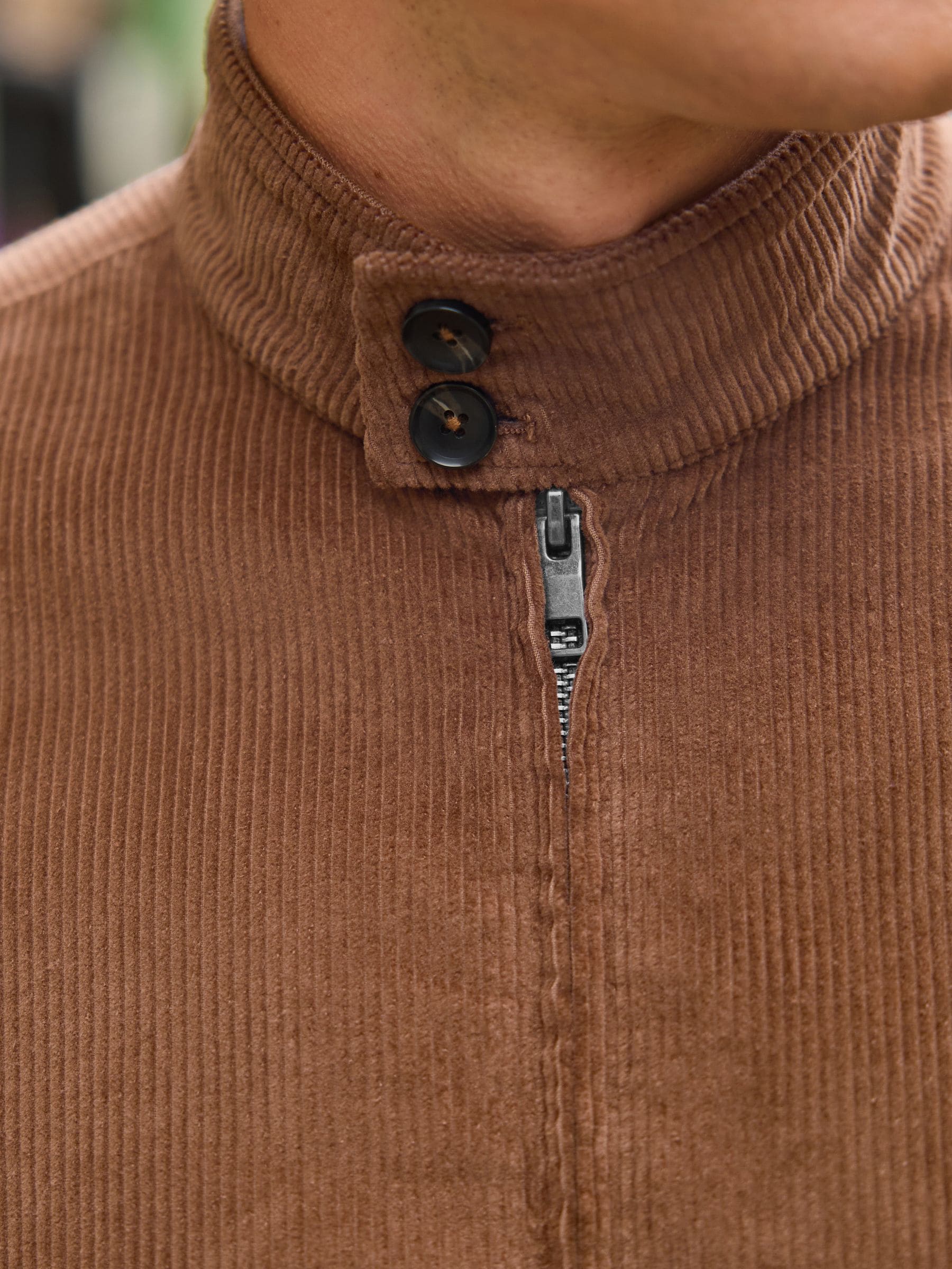 Buy Tan Brown Corduroy Harrington Jacket from Next Canada