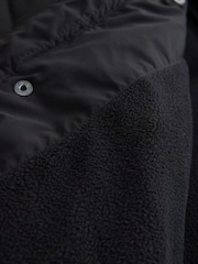 Black Long Length ThermoGen Shower Resistant Puffer Jacket - Image 12 of 12