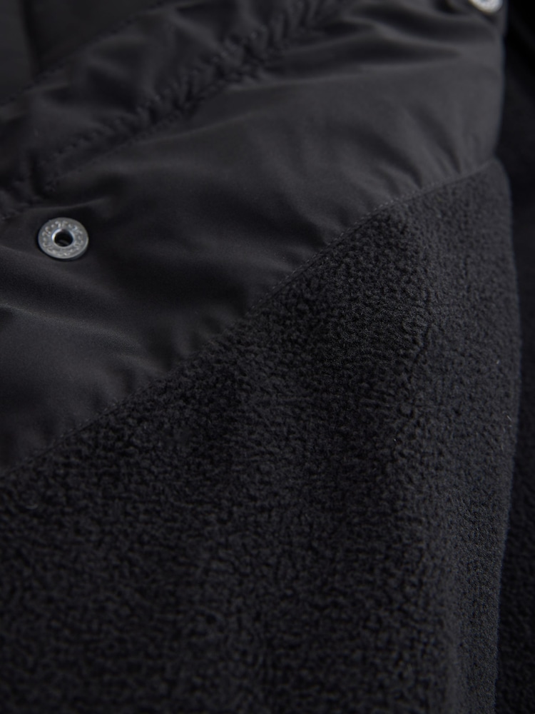 Black Long Length ThermoGen Shower Resistant Puffer Jacket - Image 12 of 12