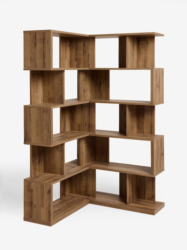 Dark Bronx Oak Effect Large Corner Shelf - Image 1 of 7