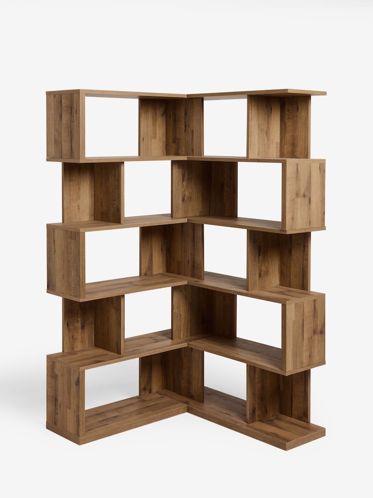Dark Bronx Oak Effect Large Corner Shelf - Image 2 of 7