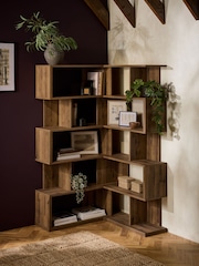 Dark Bronx Oak Effect Large Corner Shelf - Image 3 of 7