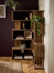 Dark Bronx Oak Effect Large Corner Shelf - Image 4 of 7