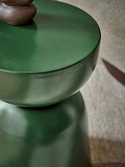 Green Loxley Metal Drum Side Table - Image 2 of 5