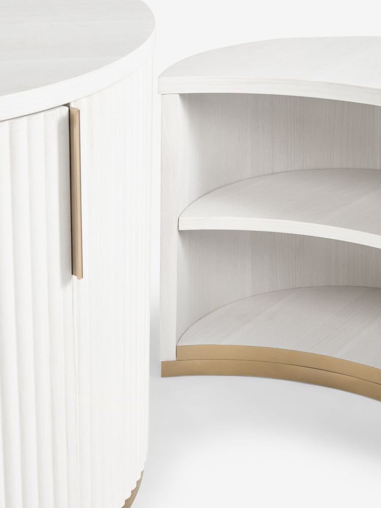 White Emilie Nest of 2 Storage Coffee Tables - Image 10 of 10