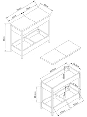 White Bronx Oak Effect Side Table - Image 3 of 6