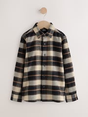 Tan Brown Long Sleeve Brushed Cotton Check Shirt (3-16yrs) - Image 5 of 8