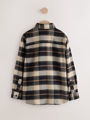 Tan Brown Long Sleeve Brushed Cotton Check Shirt (3-16yrs) - Image 6 of 8