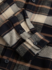 Tan Brown Long Sleeve Brushed Cotton Check Shirt (3-16yrs) - Image 7 of 8