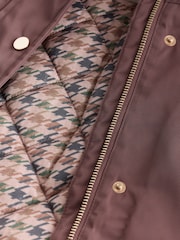 Mocha Brown Waterproof Faux Trim Padded Parka (3-16yrs) - Image 10 of 12