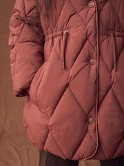 Rust Brown Shower Resistant Skirted Duvet Coat (3-16yrs) - Image 4 of 10