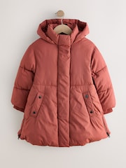 Rust Brown Shower Resistant Skirted Duvet Coat (3-16yrs) - Image 5 of 10