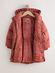 Rust Brown Shower Resistant Skirted Duvet Coat (3-16yrs) - Image 7 of 10