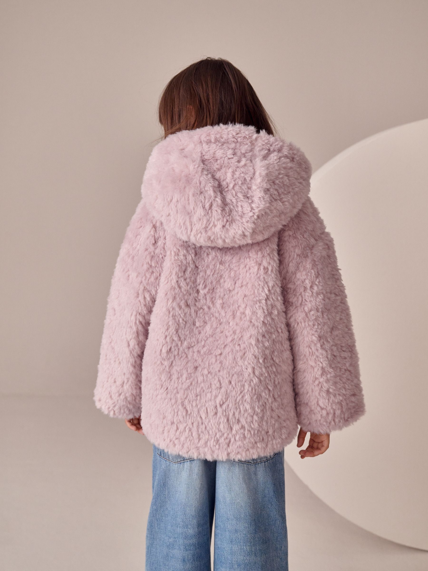 Buy Pink Borg Duffle Coat (3-16yrs) from Next Bosnia and Herzegovina