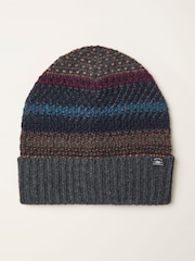 FatFace Multi Textured Knit Beanie - Image 1 of 2