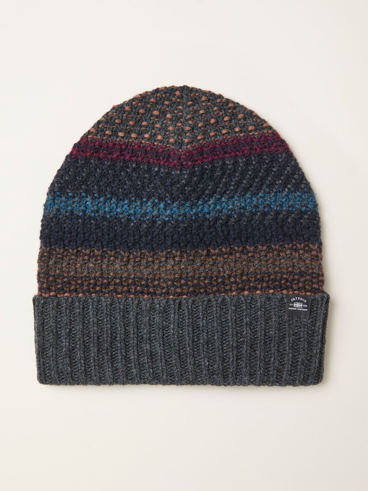 FatFace Multi Textured Knit Beanie - Image 1 of 2