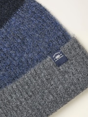 FatFace Navy Leo Colourblock Beanie - Image 2 of 2