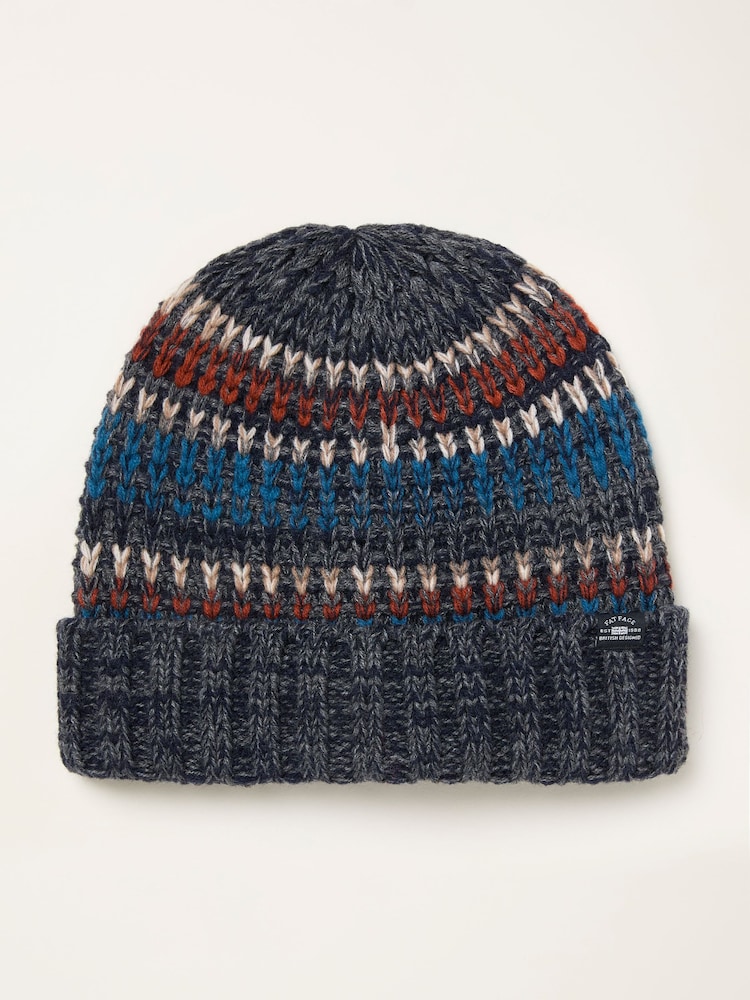 FatFace Connor Grey Stitch Beanie - Image 1 of 2 FatFace Connor Grey Stitch Beanie - Image 1 of 2