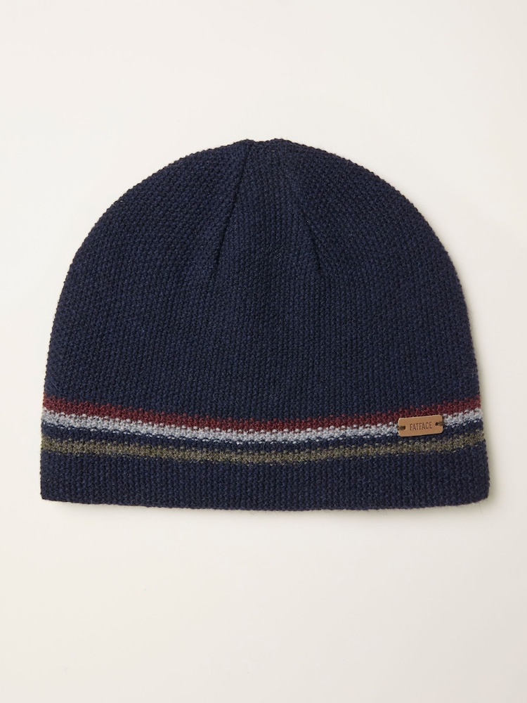 FatFace Luca Blue Waffle Beanie - Image 1 of 2 FatFace Luca Blue Waffle Beanie - Image 1 of 2