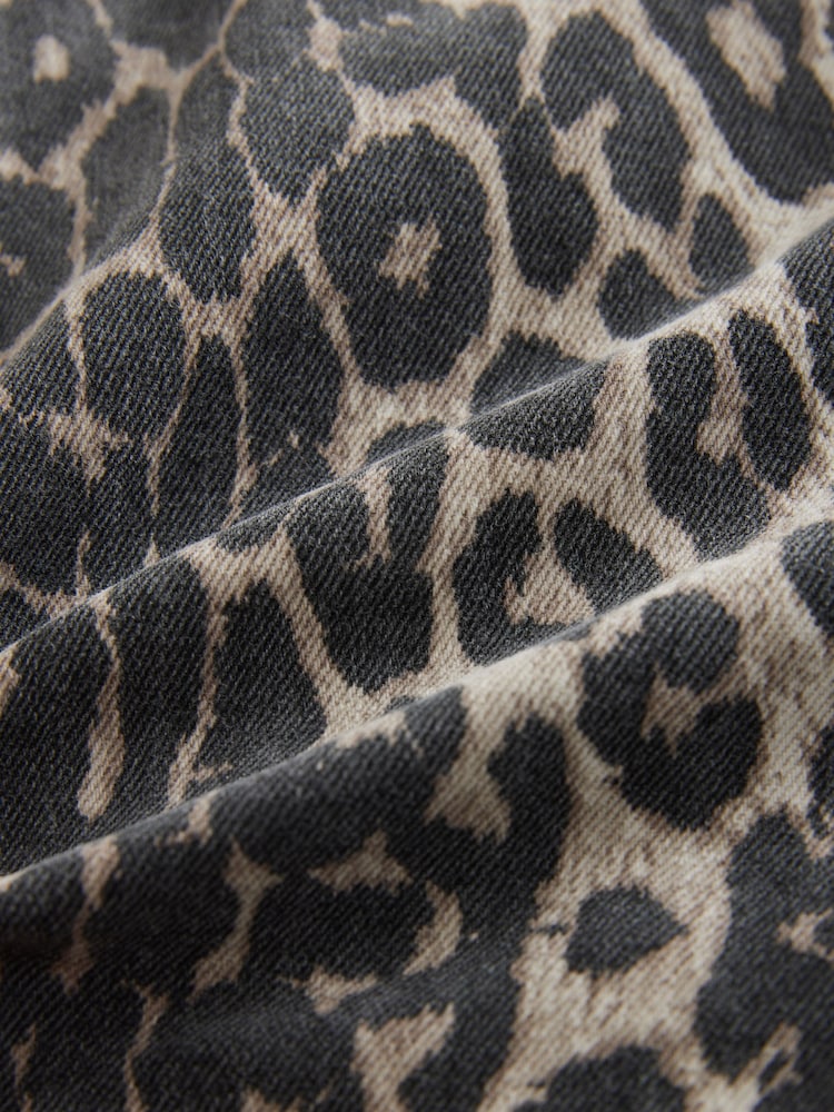 Luipaardprint - Denim shorts van 100% katoen - Image 7 of 8
