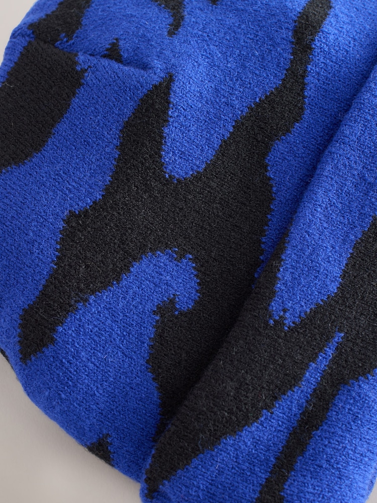 Blue Camo Beanie Hat (1-16yrs) - Image 3 of 3 Blue Camo Beanie Hat (1-16yrs) - Image 3 of 3