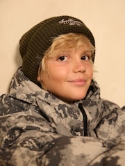 Khaki Green Waffle Beanie Hat (1-16yrs) - Image 1 of 5