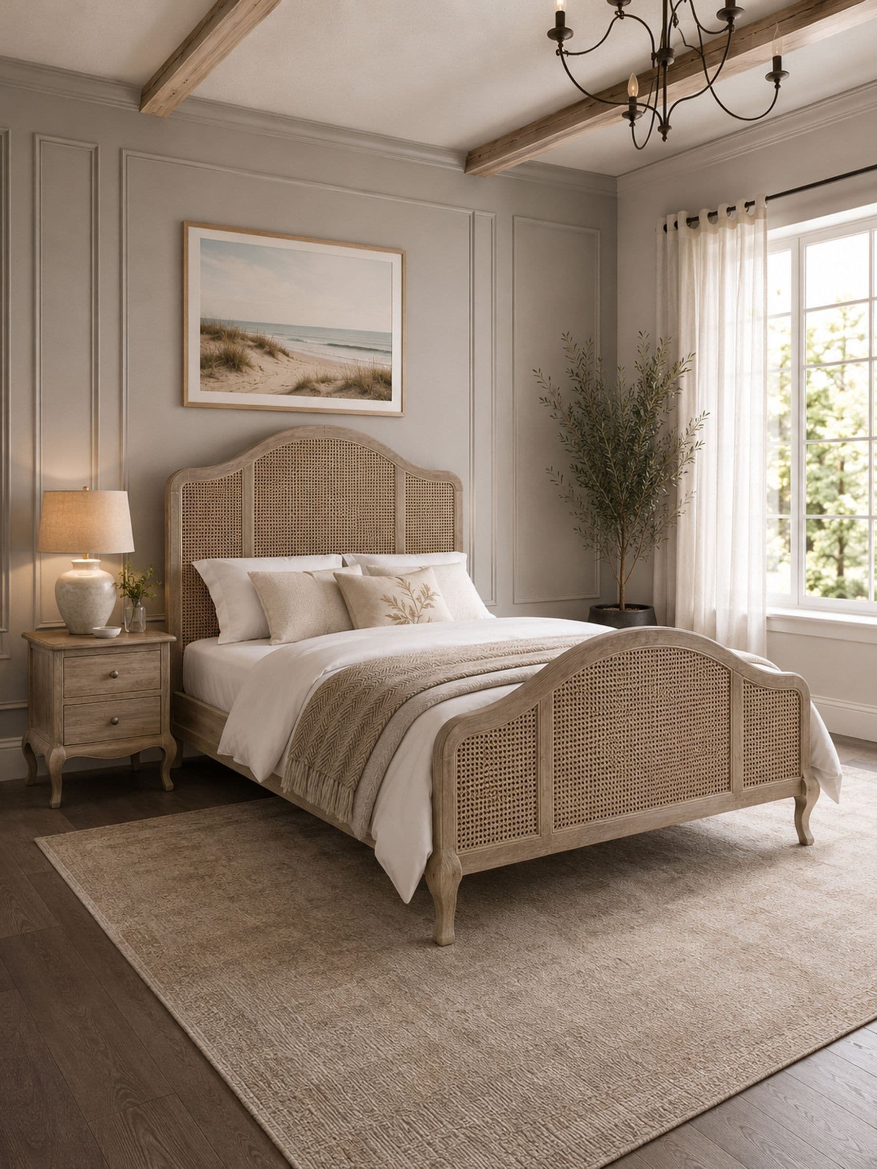 So'home Violette French-Style Rattan Bed Light Oak King Size (150 X 200Cm) - La Redoute - Image 6