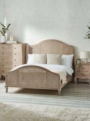 Julian Bowen Light Oak Fleur Rattan Bed - Image 1 of 13