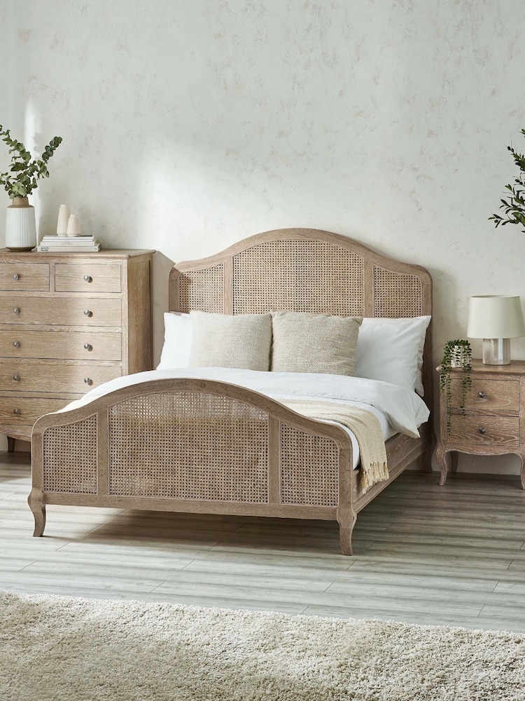 Julian Bowen Light Oak Fleur Rattan Bed - Image 1 of 13